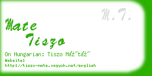 mate tiszo business card